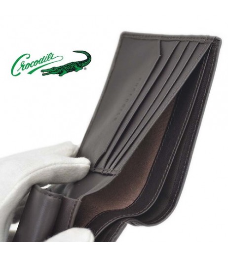 【全3色】 CROCODILE クロコダイル ウォレット 二つ折り 財布 リアルレザー（81cr62） 父の日